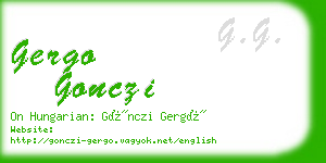 gergo gonczi business card